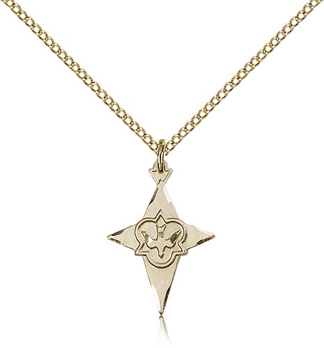 Dove Cross Pendant - 14KT Gold Filled