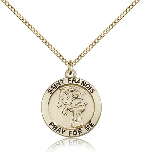 St. Francis of Assisi Medal - 14KT Gold Filled