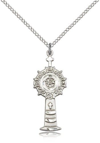 Monstrance Pendant - Sterling Silver