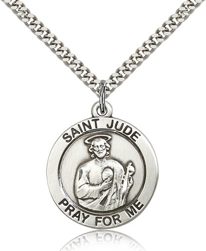Men's Saint Jude Medal - Sterling Silver