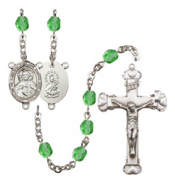 Women's Scapular Birthstone Rosary - Peridot
