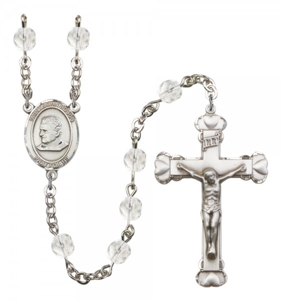 Women's St. John Bosco Birthstone Rosary - Crystal