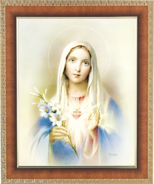 Immaculate Heart of Mary 8x10 Framed Print Under Glass - #122 Frame