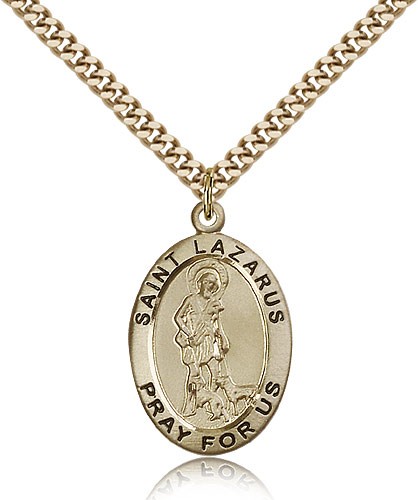 Men's St. Lazarus Medal - 14KT Gold Filled