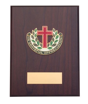 In Grateful Appreciation Plaque - Small - Brown