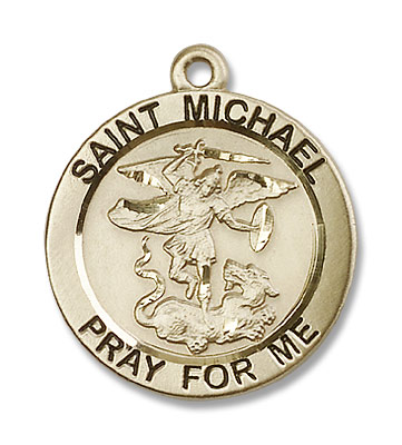 Men's St. Michael The Archangel Medal - 14K Solid Gold