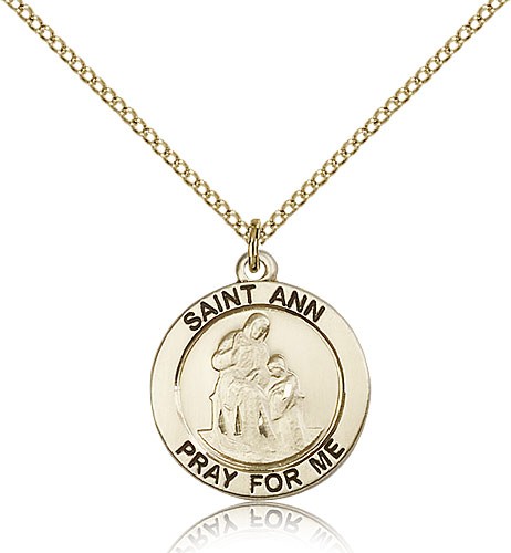 St. Ann Medal - 14KT Gold Filled