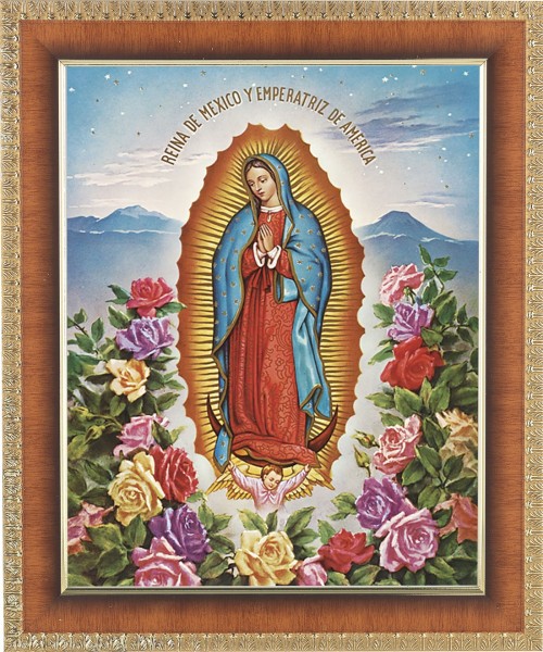 Our Lady of Guadalupe 8x10 Framed Print Under Glass - #122 Frame
