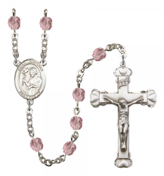 Women's St. Dunstan Birthstone Rosary - Light Amethyst