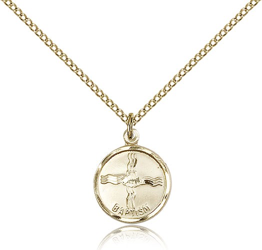 Small Baptism Medal - 14KT Gold Filled