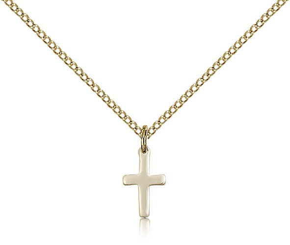 Baby Plain Cross Pendant - 14KT Gold Filled