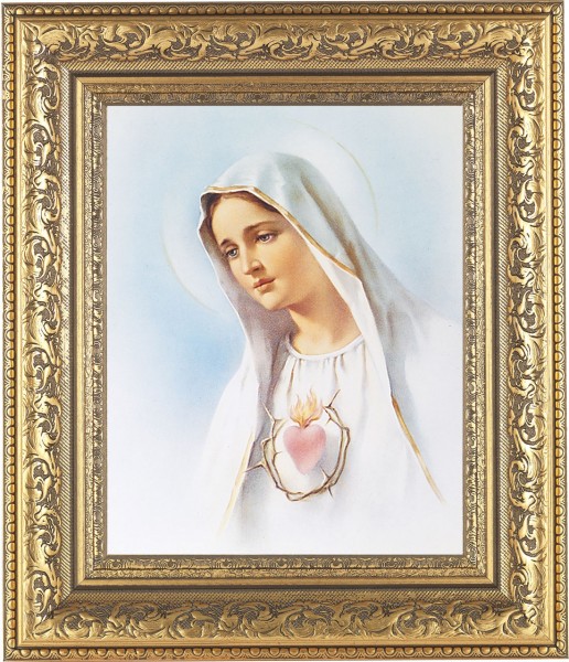 Immaculate Heart of Mary 8x10 Framed Print Under Glass - #115 Frame