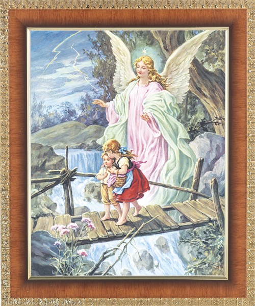 Guardian Angel 8x10 Framed Print Under Glass - #122 Frame