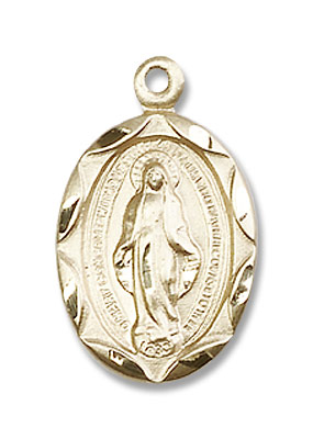 Women's Miraculous Medal - 14K Solid Gold