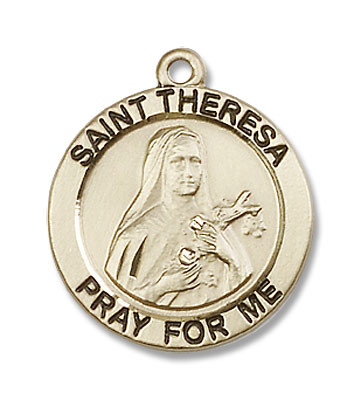 Women's St. Theresa Medal - 14K Solid Gold