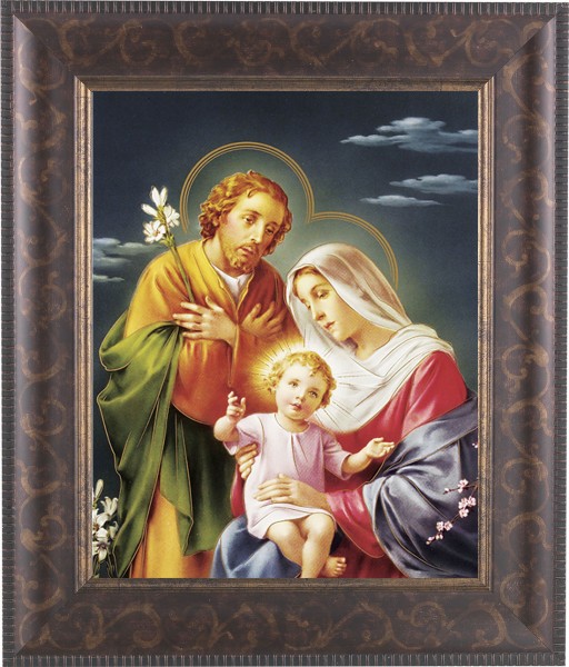 Holy Family 8x10 Framed Print Under Glass - #124 Frame