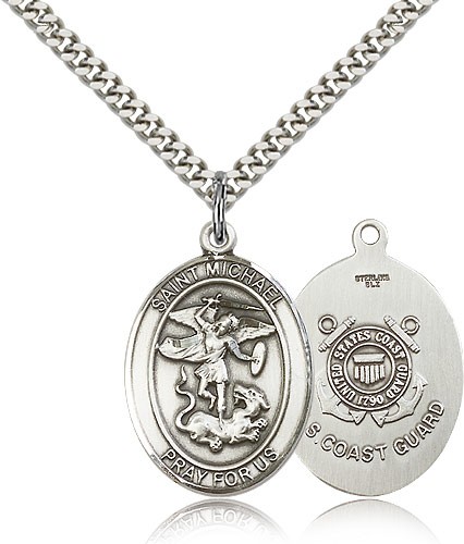 St. Michael Coast Guard Medal - Sterling Silver