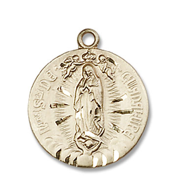Petite Our Lady of Guadalupe Medal - 14K Solid Gold
