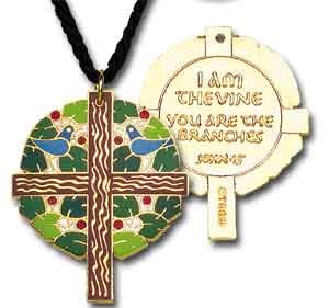 Tree of Life Cross Pendant - Multi-Color