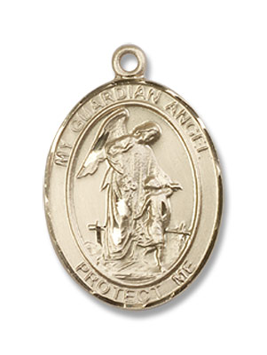 Guardian Angel Pendant - 14K Solid Gold