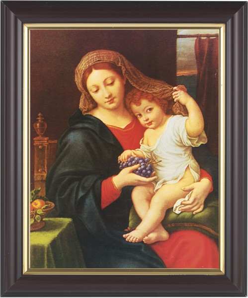 Madonna and Child Holding Veil 8x10 Framed Print Under Glass - #133 Frame
