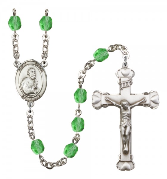 Women's St. Peter the Apostle Birthstone Rosary - Peridot