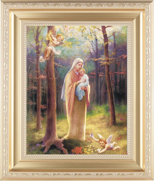 Madonna of the Woods 8x10 Framed Print Under Glass - #138 Frame
