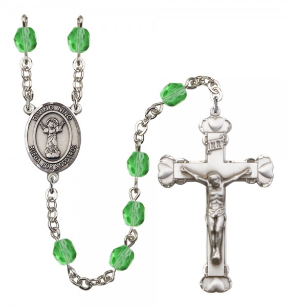 Women's Divino Nino Birthstone Rosary - Peridot