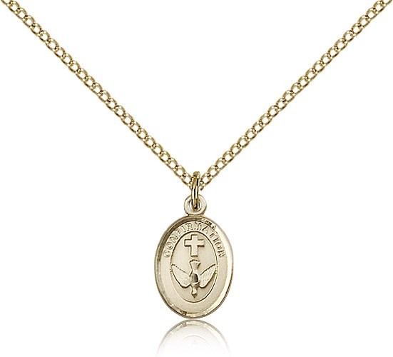Girl's Confirmation Medal - 14KT Gold Filled