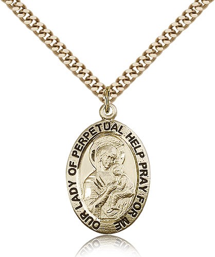 Our Lady of Perpetual Help Medal - 14KT Gold Filled