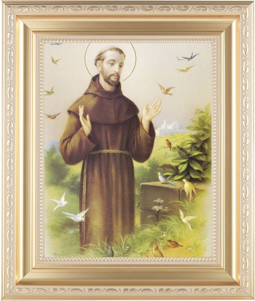 St. Francis of Assisi 8x10 Framed Print Under Glass - #138 Frame
