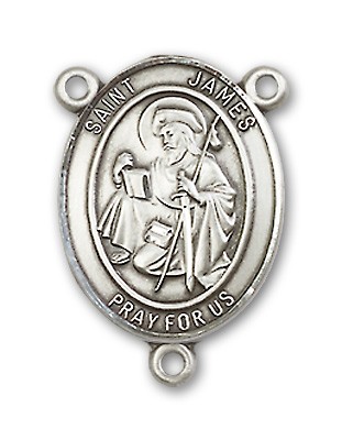 St. James the Greater Rosary Centerpiece Sterling Silver or Pewter - Sterling Silver