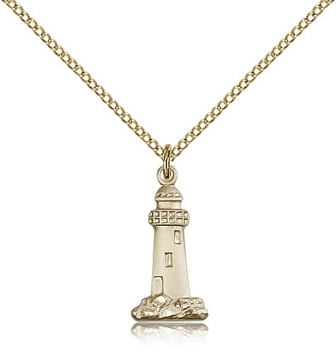 Lighthouse Pendant - 14KT Gold Filled