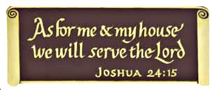 As For Me and My House Wall Plaque - Bronze