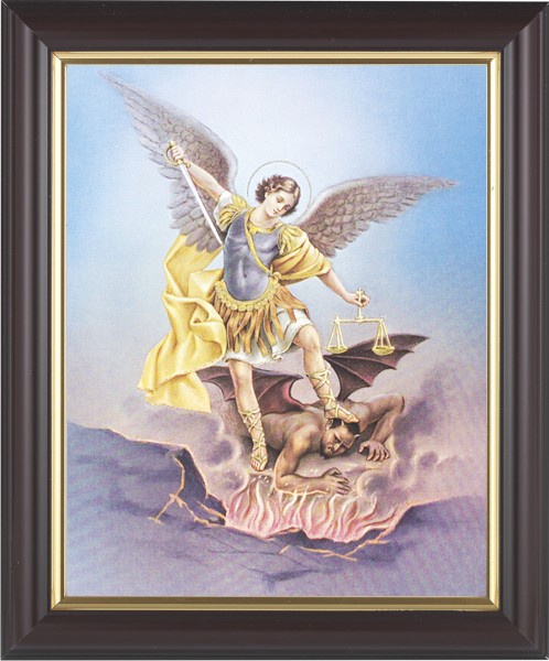 St. Michael 8x10 Framed Print Under Glass - #133 Frame