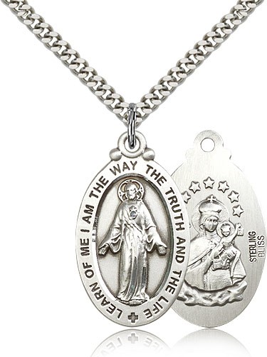 Large Scapular Medal - Sterling Silver