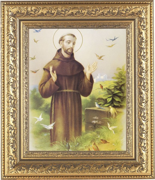 St. Francis of Assisi 8x10 Framed Print Under Glass - #115 Frame