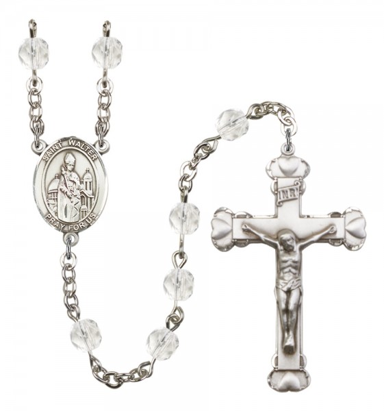 Women's St. Walter of Pontnoise Birthstone Rosary - Crystal