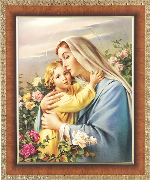 Madonna and Child in the Garden 8x10 Framed Print Under Glass - #122 Frame