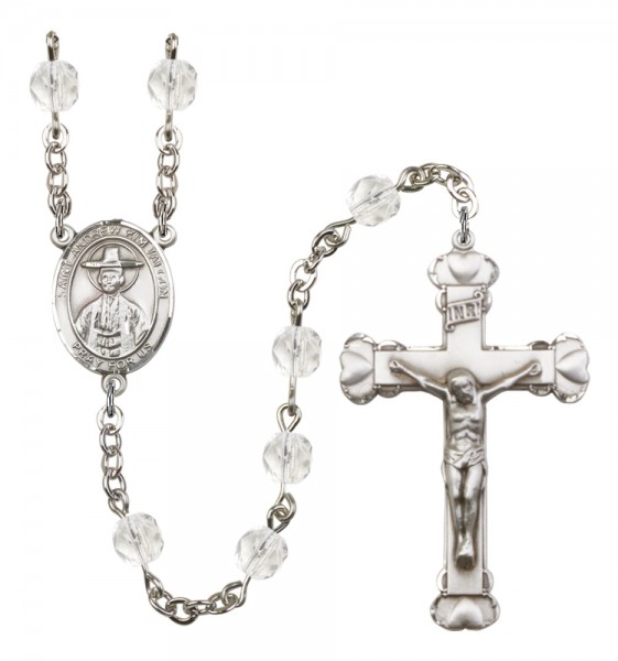 Women's St. Andrew Kim Taegon Birthstone Rosary - Crystal
