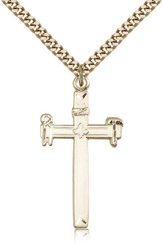 Carpenter Cross Pendant - 14KT Gold Filled