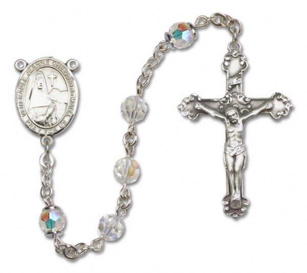 Jeanne Chezard de Matel RosaryHeirloom Fancy Crucifix - Crystal
