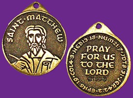 Saint Mathew Pendant - Bronze