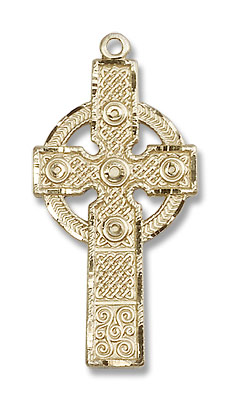 Kilklispeen Cross Pendant - 14K Solid Gold