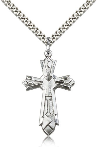 Mosaic Cross Pendant - Sterling Silver