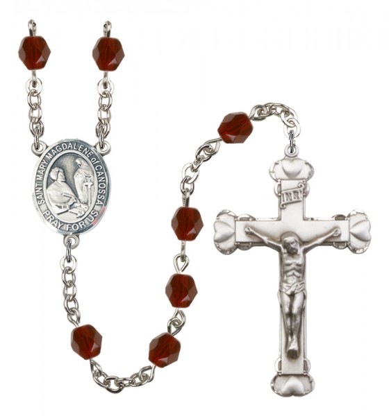 Women's St. Mary Magdalene of Canossa Birthstone Rosary - Garnet