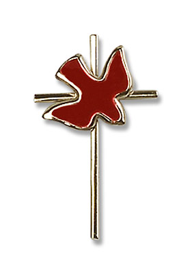 Cross with Holy Spirit Pendant - 14K Solid Gold