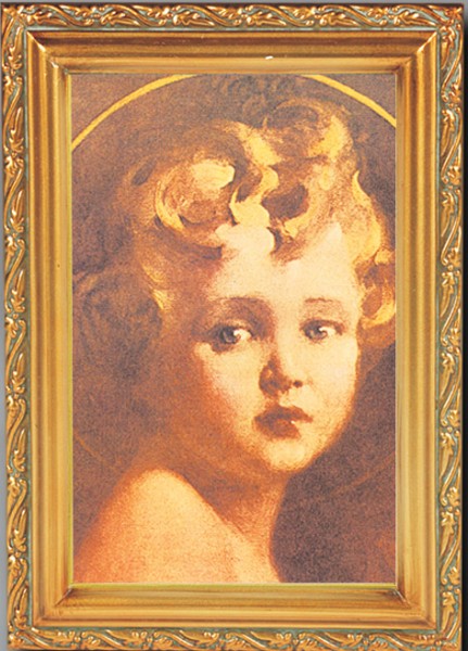 Light of the World Antique Gold Framed Print - Full Color