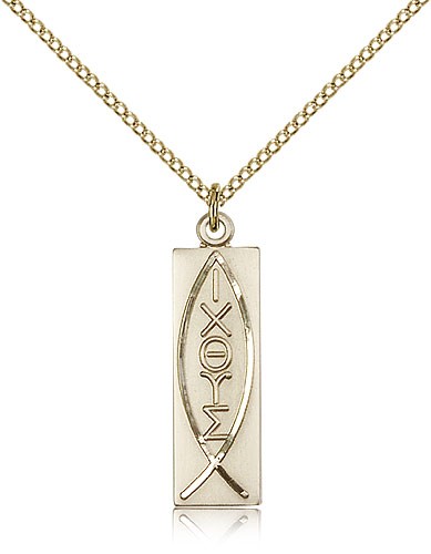 Ichthus Fish Pendant - 14KT Gold Filled