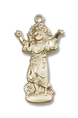Divino Nino Medal - 14K Solid Gold